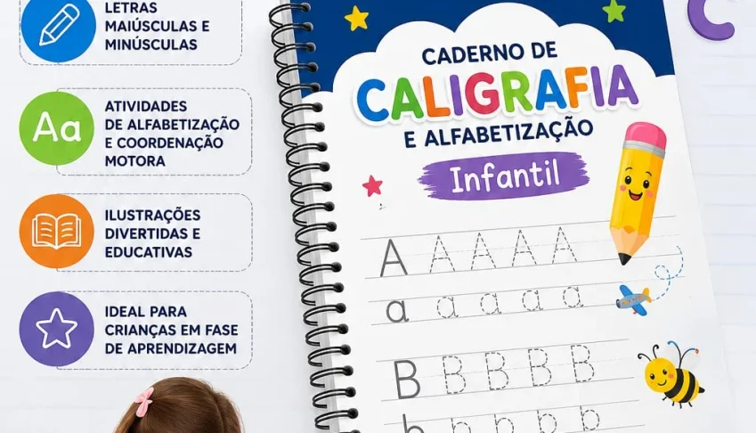 🌟 Caderno de Caligrafia & Alfabetização