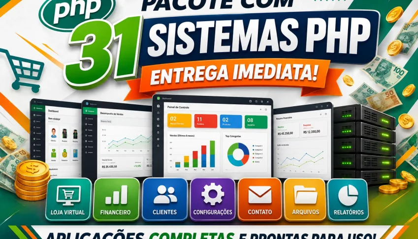 Pacote Com 31 Scripts Php – Entrega Imediata
