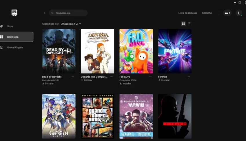 Conta Epic Games Com 63 Jogos!