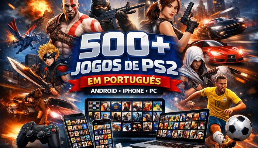 Sistema +500 Jogos Ps2 em portugues para android iphone pc