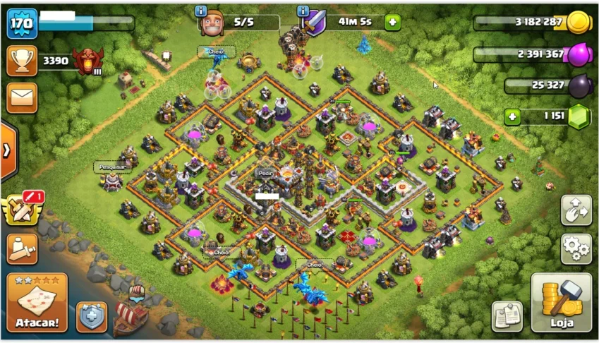 CLASH OF CLANS - CV 11 MAXIMIZADO - PRATICAMENTE FULL