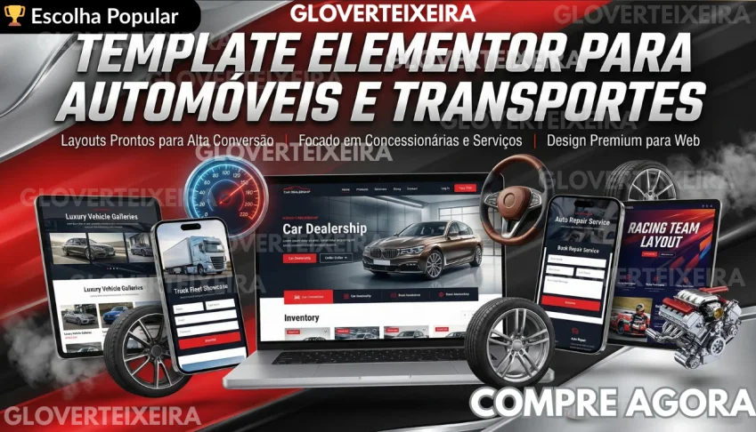 Templates Elementor para Sites Automóveis e Transportes