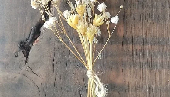 Mini Buquê Branco 10 cm - Kit com 10 Unidades