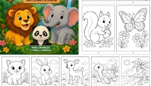 Livro de colorir, Pronto para fazer em PDF e vender