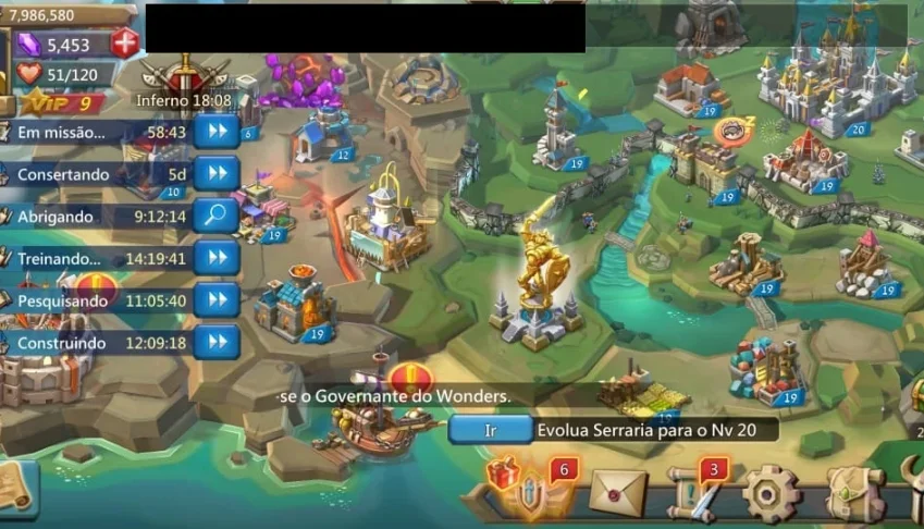 Castelo Nível 20 Lords Mobile