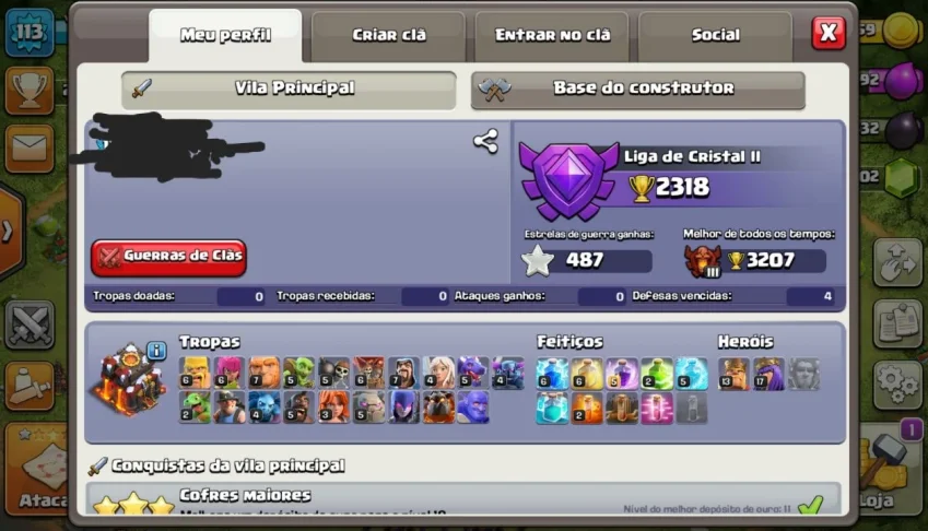 Clash of clans cv10 semi full + 2mil gemas barato