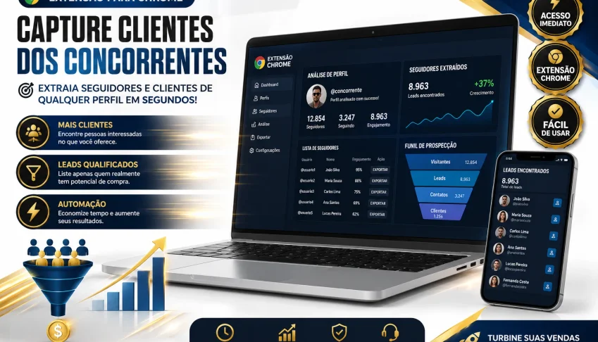 🚀 Capture Clientes dos Concorrentes em 1 Clique