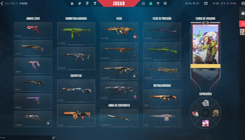 Conta Valorant Com Skins Raras E Mais De 4.7K Gastos