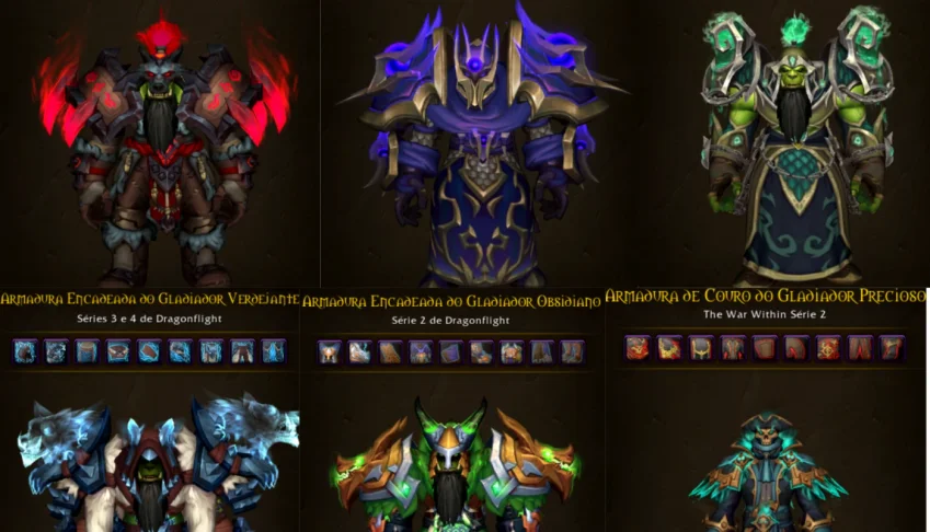 Conta Wow Com Vários Mog Elite De PvP
