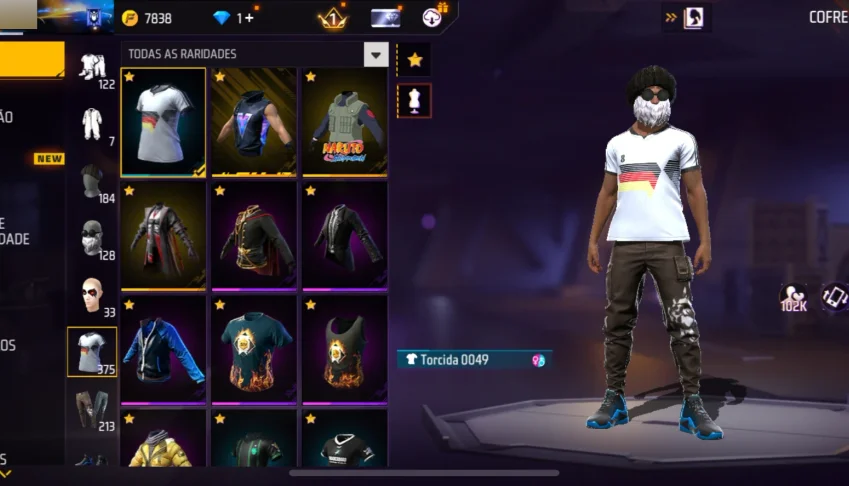 Conta Free Fire lv 70 + UMP ROXA 400 peitas