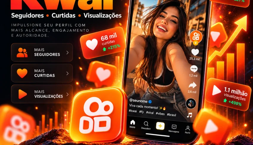 Seguidores e Visualizações para Kwai | Entrega Imediata