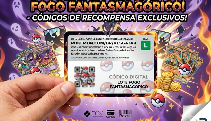 Código Pokémon TCG Live - Booster Megaevolução / Fogo Fantas