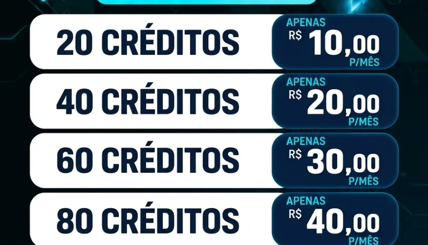 Painel Internet Ilimitada (VPN): Mínimo 20 Créditos