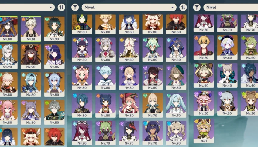 Conta Ar60 - 23 Personagens 5 Estrelas