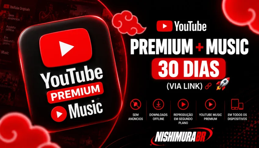 🔴 Youtube Premium + Music 30 Dias (Via Link) 🚀