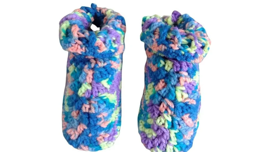 Pantufa de Lã Infantil Multicolor 18