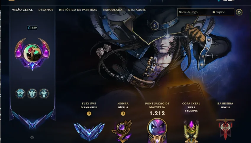 Conta League Of Legends Nv 889 ( 1464 Skins )