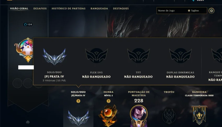 Prata 4 com 90 Champs e 51 Skins