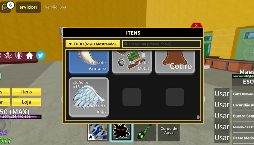 Conta de blox fruits