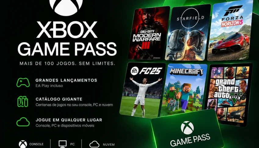 Xbox Game Pass Ultimate | 1 Mês | Jogos + EA Play | PC/Xbox