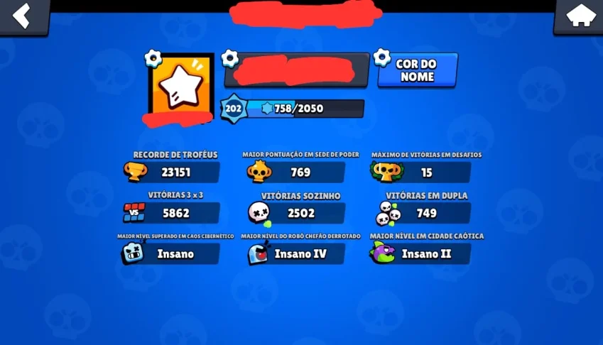 Conta de Brawl Stars upada e bem barata