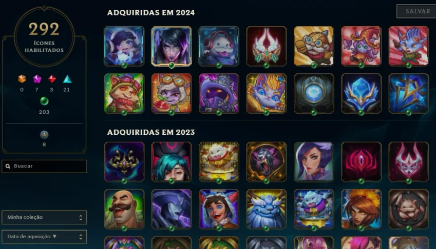 League of Legends conta nvl 700, 270skins, all champs