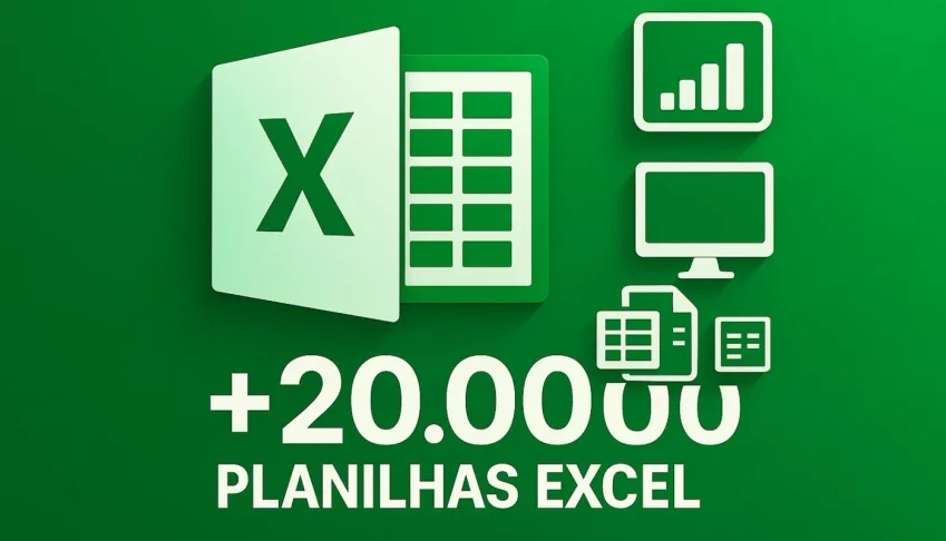 Mega Pack Excel Vitalício – +20.000 Planilhas Prontas! ✨