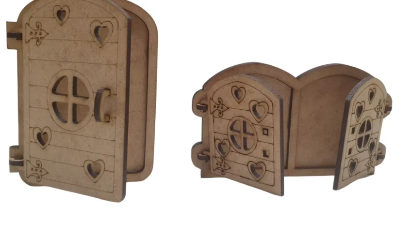 Kit 10 Portinha e Janela articulada em madeira MDF...