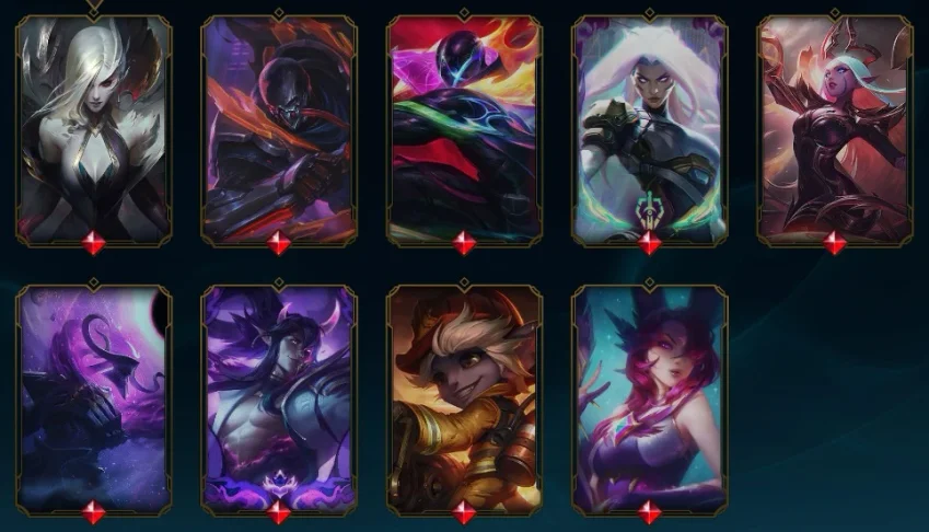 Conta com 258 skins +