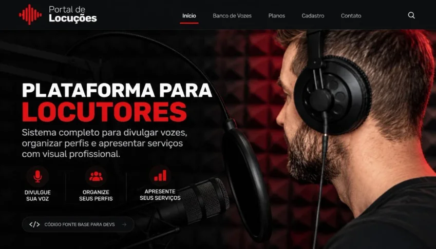 Site para Locutores Profissional em PHP
