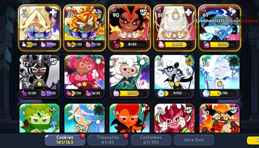 Conta cookie run Kingdom