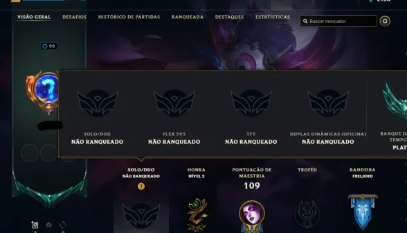 Conta de LOL