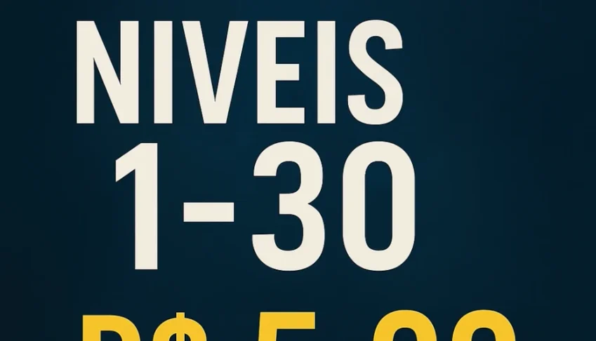 Upo sua conta do 1 ao 30 cada level 5 reais