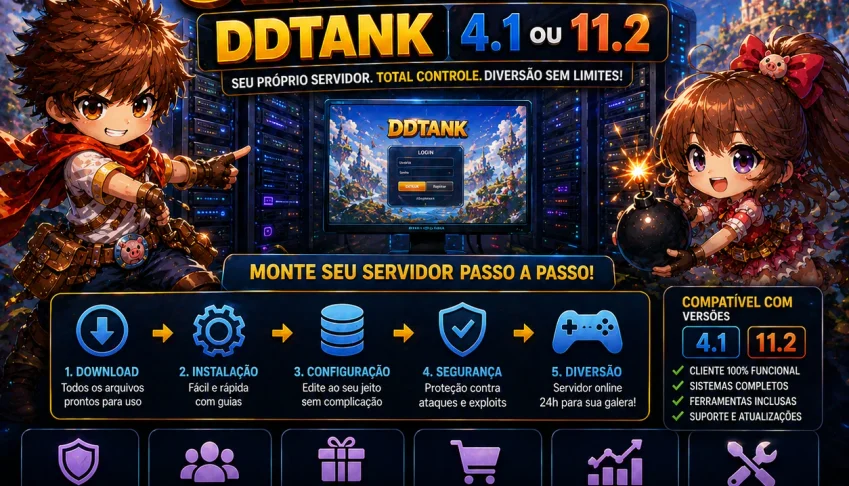 Montagem servidor DDTank local/nuvem