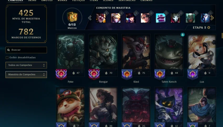 Conta de League Of Legends Nível 352/132 Skins/151 Campeões