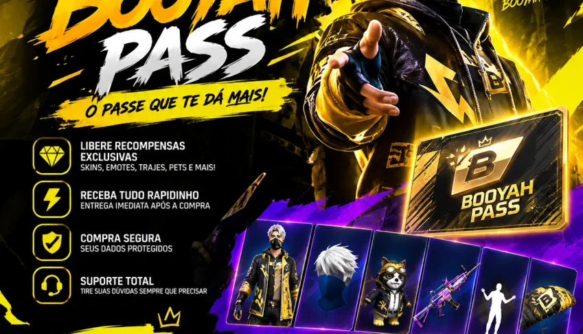 🔥 Passe Booyah Free Fire | Desbloqueie Recompensas