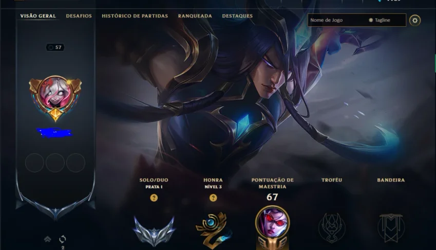 CONTA PRATA 1, 40 champs, 5 skins + espólios com skins