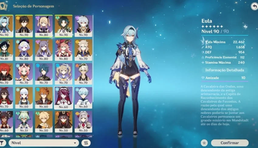 conta de genshin lvl 56