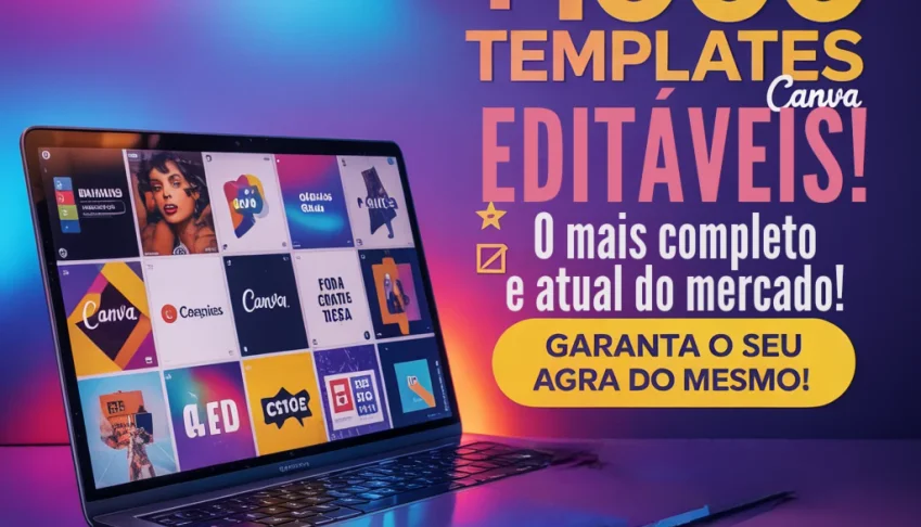 Pacote Completo: +1000 Templates Editáveis para Canva – Atua