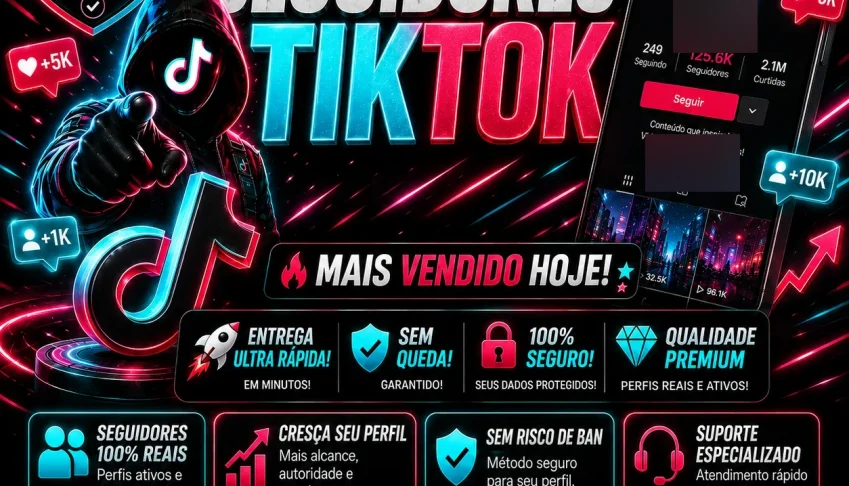 Tiktok | Seguidores + Curtidas + Views | Entrega Rápida