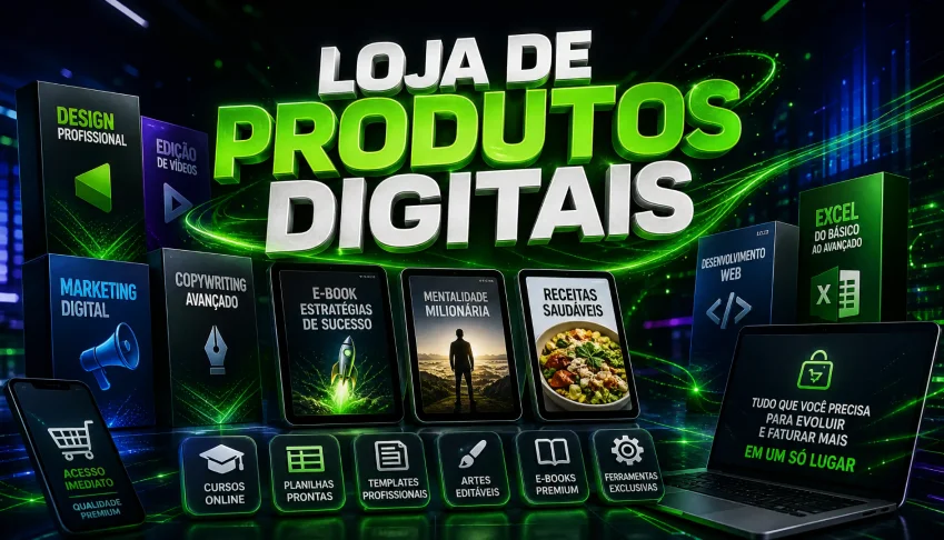 Loja De Produtos Digitais, Automatize e Turbine os Lucros