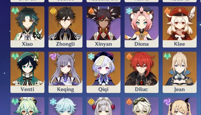 Conta Genshin Impact AR 57 | Kazuha, Zhongli, Xiao | Xingqiu