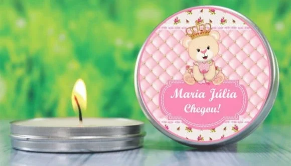 Kit 10 Velas Perfumadas em Lata Personalizada