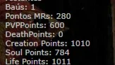 Conta do MundinhoX Personagem Dark Lord  LEV 600/100RR