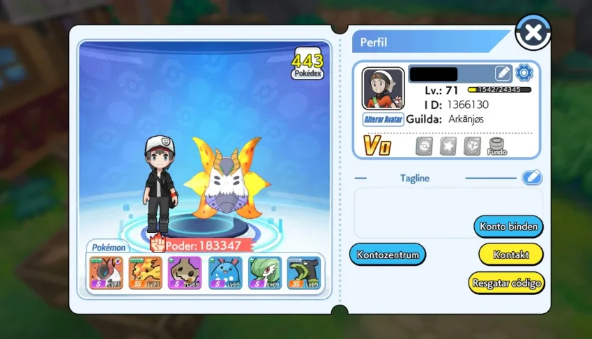 Conta do Pokemon  Mundo Elemental  lev 71