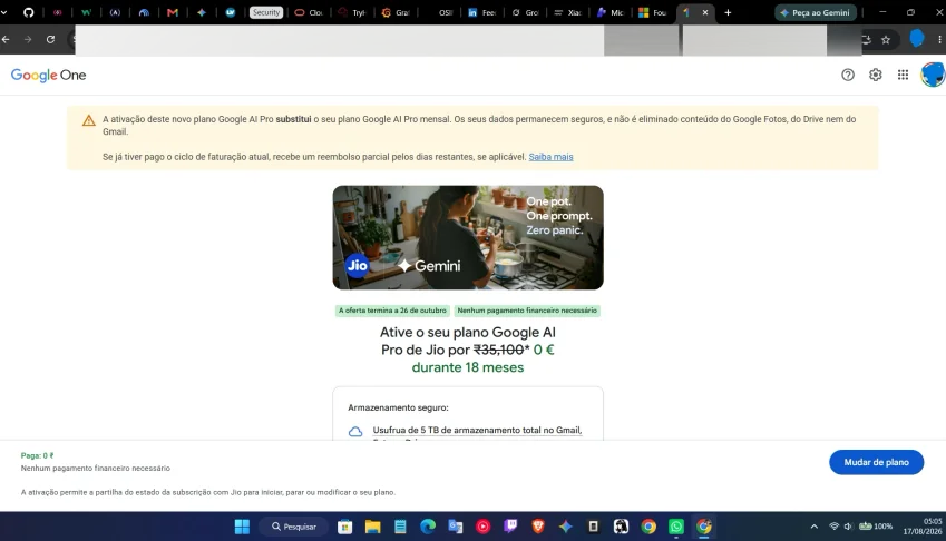 Google Ai Pro Gemini + 5TB — 18 Meses - Garantia 30 Dias