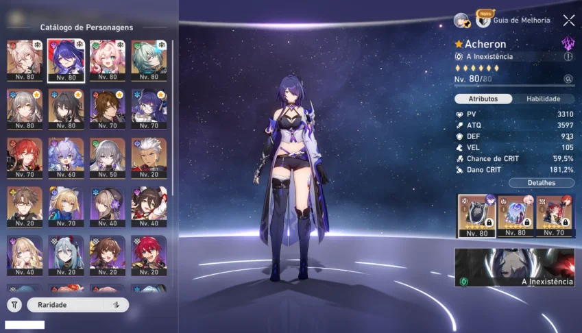 Acheron E0S1 / Jiaoqiu E0S0 / Anaxa E0S0 /Hyacine E0 Pit 77