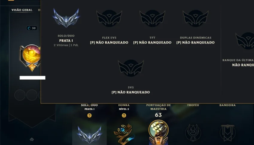 Prata 1 com 45 Champs e 45 Skins