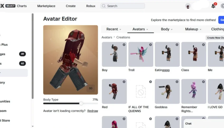 Conta Feminina Com Mais De 35Mil Robux Gastos !!!Promoção!!!
