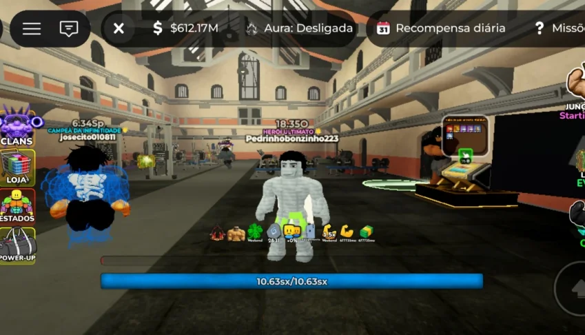 Conta de gym league roblox